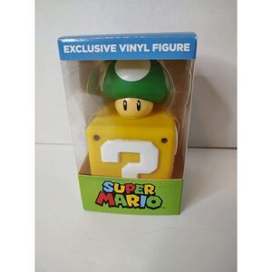 Super Mario Exclusive Vinyl Figure 1UP Mushroom Coin Block 2017 Culturefly NEW